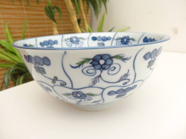 ★源右衛門/染錦なずな文/鉢/有田焼/中古品★