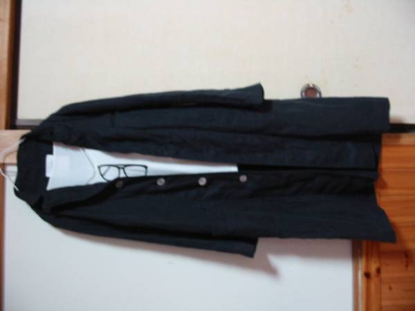 ジャーナルスタンダード♪春夏リネンロングチェスターコート墨黒