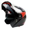 GXT ダブルレンズ フリップアップヘルメット 黒赤88-L