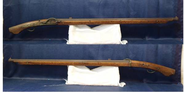 ３２３－１　江戸期　火縄銃　全長１２３．５ｃｍ