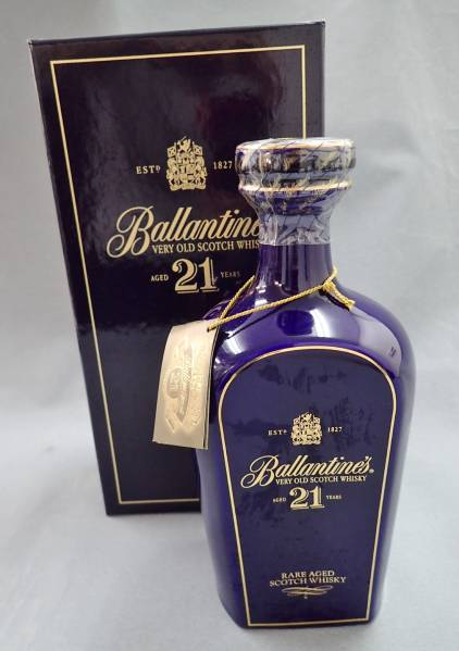 【未開栓】☆バランタイン ベリーオールド 21年 青陶器ボトル☆