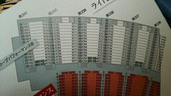 4月2日カープ対巨人カープパフォーマンスB2枚ペア通路近最前列②