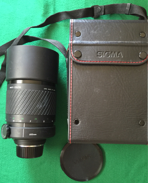 シグマ、600mmF8.レフレックスレンズ、 シグマレフレックスレンズ