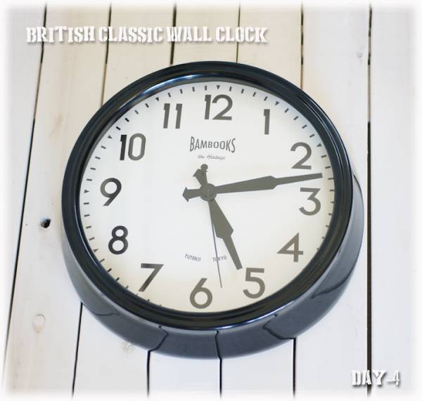 おしゃれなアンティークな雰囲気の大きな掛け時計 ☆レトロ 黒