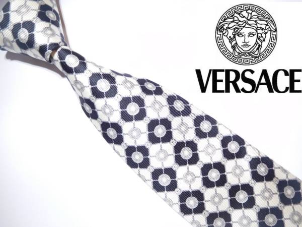 美品】 VERSACE ヴェルサーチ ブラック系 ネクタイ パンテール VERSACE
