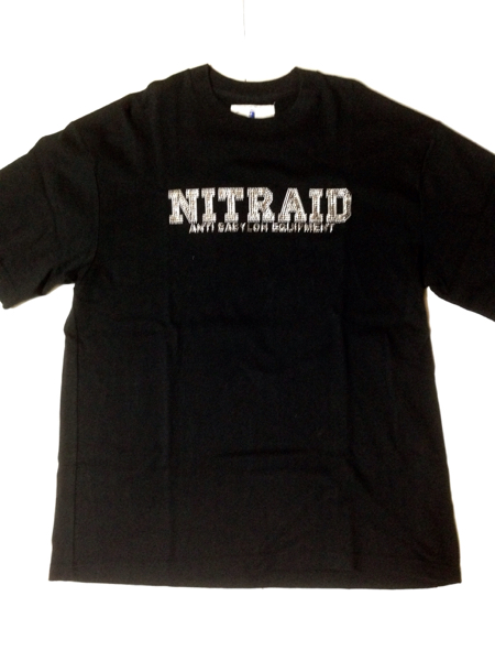 美中古■NITRAID:ナイトレイド スワロフスキー Tシャツ XL 黒