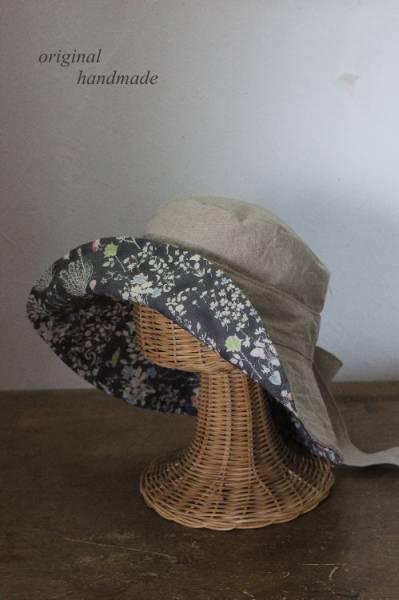 ハンドメイド　リバティ 59～62cm yoshie リネン