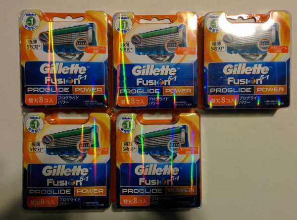 新品 ジレット フュージョン5+1 プログライドパワー 替刃 計40個