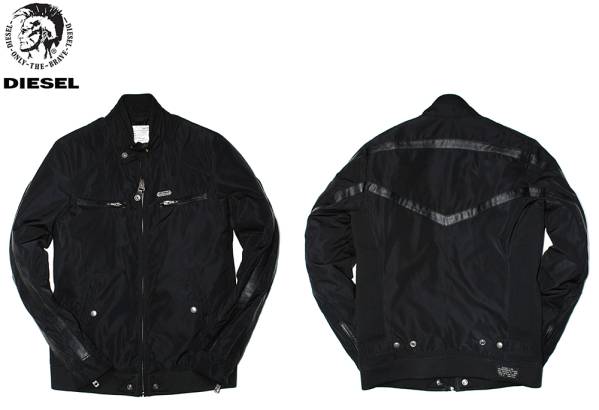 DIESEL ブラックレザーシングルライダース s DIESELディーゼル ブラックライダースジャケットS 新品タグ付 【公式通販】