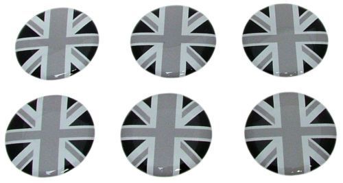 ユニオンジャック Black 20mm 3D x6 ステッカー 送料無料