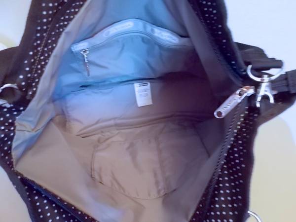 【USA★レスポ】9811Sキャリーオール★2awyバッグ水玉PinDot白黒