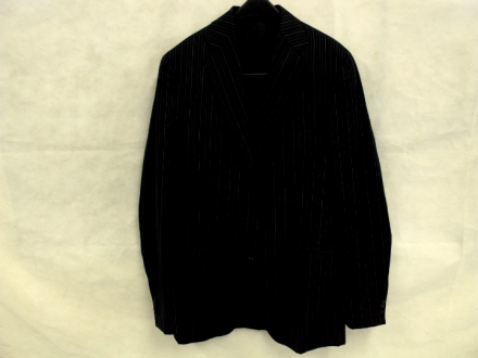 中古品 BOGLIOLI セットアップ ストライプ柄スーツ 紺 BOGLIOLI