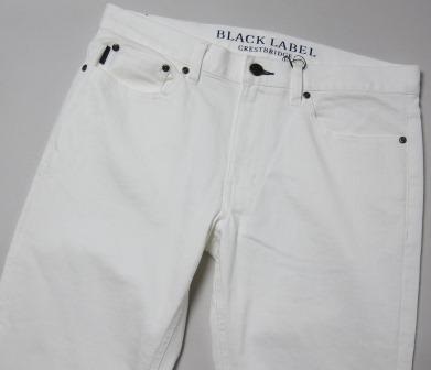 ブラックレーベルクレストブリッジ　スリムパンツ/W85/新品/白