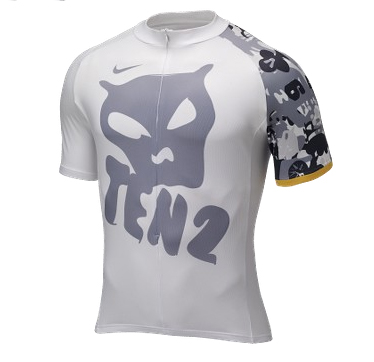 残1 ナイキ 10//2　アームストロング ジャージ　半袖 ホワイト M