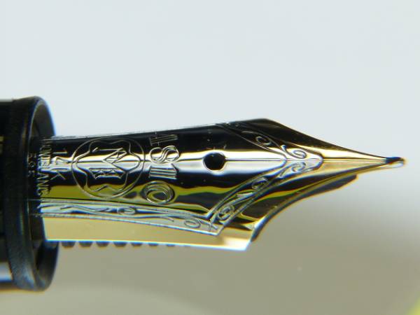 モンブランマイスターステュックNo146ニブ14K 全金EF中白 万年筆