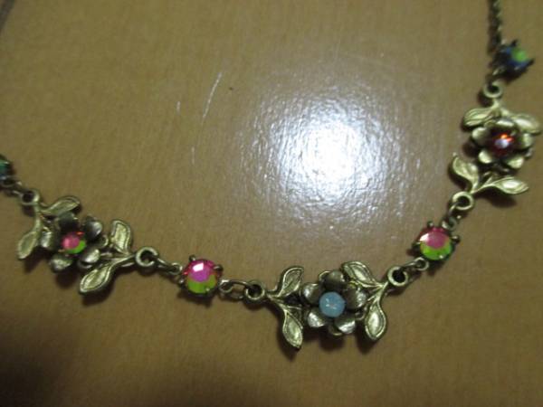 ミハエルネグリン　カラーストーン付きネックレス　アンティーク