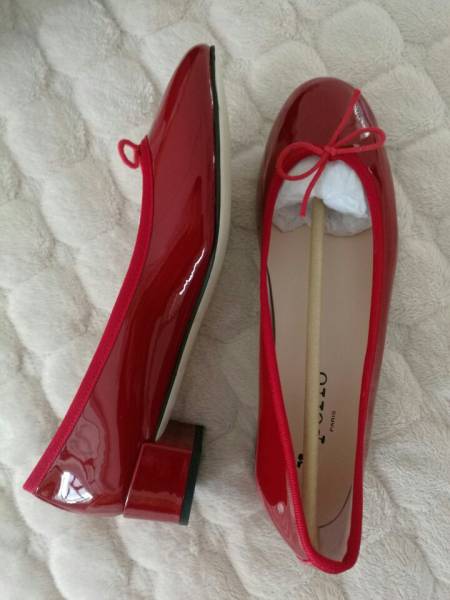 レペット バレエシューズ エナメル 赤 38 24cm レペット Repetto