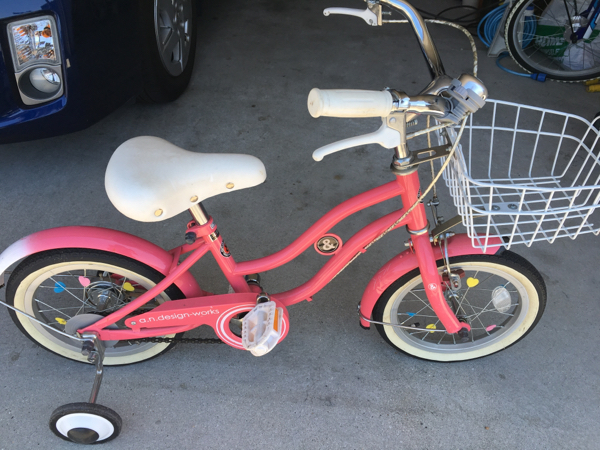 自転車 子供 キッズ　14インチ 女の子 ピンク 引き取り　配送無_1