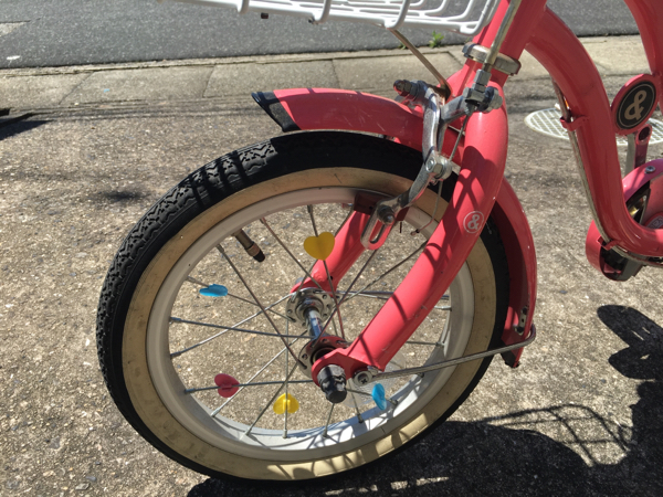 自転車 子供 キッズ　14インチ 女の子 ピンク 引き取り　配送無_2