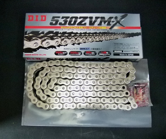 DID530ZVM-X 120L シルバーZX-12R ゼファー1100/R，ZZR1400/1200