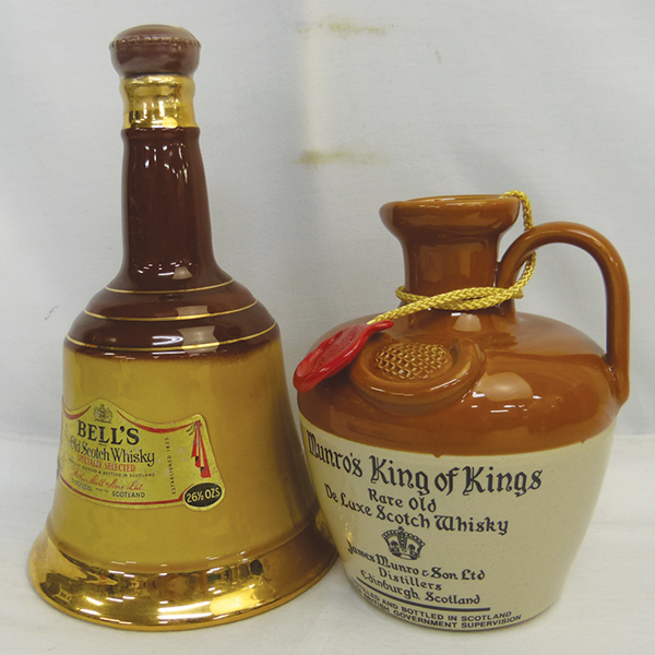 (M5248)スコッチ★陶器ボトル/ベル/キングオブキングス/2点/お酒