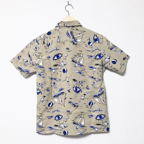 N.HOOLYWOOD エヌハリウッド サーフプリント 半袖　リネンシャツ