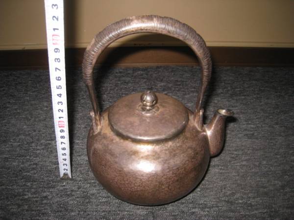 銀瓶 茶器 槌目 丸型 銀瓶の人気アイテム △1 純銀 茶道具
