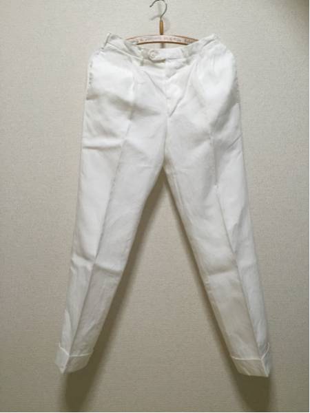 イタリア製 Emilio Rota リネンパンツ TIE YOUR TIE 44 白