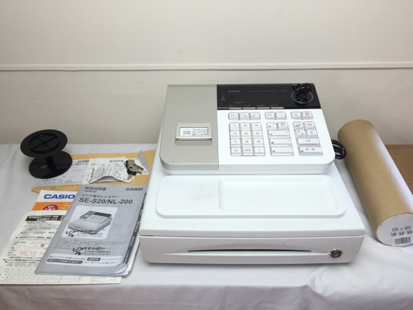 美品》CASIO SE-S20 電子レジスター ホワイト おまけ付き ,《》 【公式