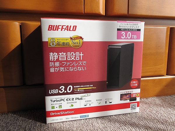 新品　Buffalo HD-LC3.0U3-BKE 3TB 外付けHDD ブラック　Ｂ