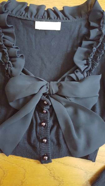 美品■ジーザスディアマンテ リボン長袖ボレロ　黒