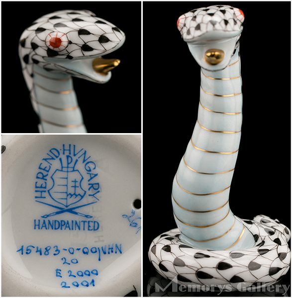 【雅アニマル】ヘレンド HEREND 巳置物 本物保証