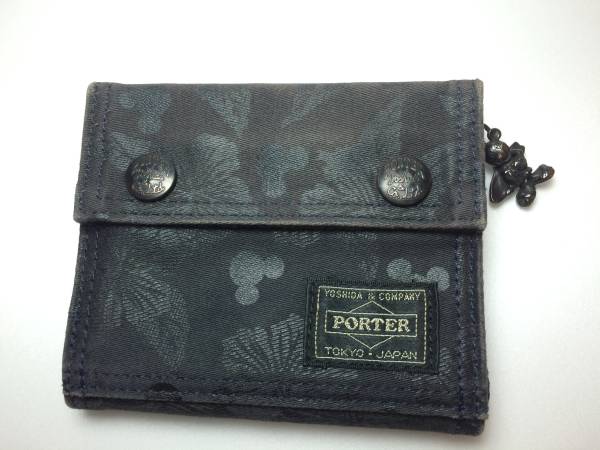 PORTER ALOHA PORTER ディズニーコラボ　二つ折り財布 ネイビー PORTER ALOHA PORTER ディズニーコラボ 二つ折り財布 ネイビー PORTER