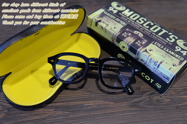 新品*MOSCOT*メガネフレーム*ジョニー・デップ愛用 L/黒 *MOSCOT