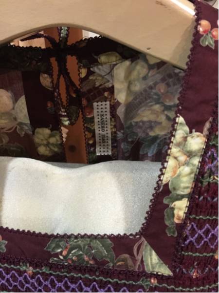 ピンクハウス カネコイサオ エプロンワンピース ワインレッド赤