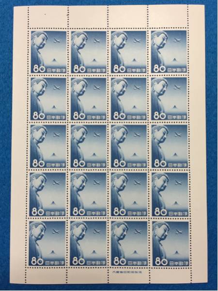 航空切手シート/大仏航空・80円/美品