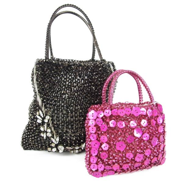 1円 アンテプリマ ビジュー フラワー ワイヤーバッグ 2コセット