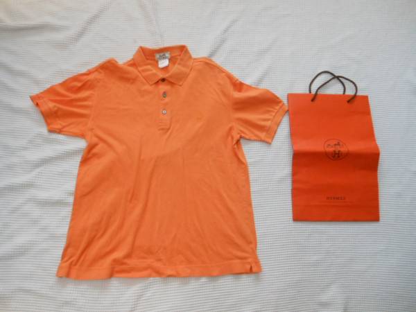 ☆エルメス（HERMES）紳士☆高級半袖ポロシャツ（L相当）本物☆