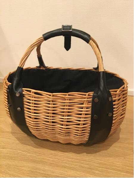 新品ダズリンDazzlin ラタンバスケット かごバッグ　レザー