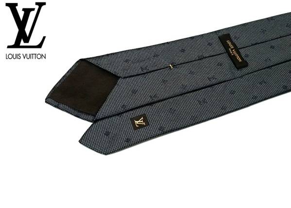☆未使用 箱付 ルイヴィトン ロゴ入り ネクタイ 未使用 LOUIS VUITTON