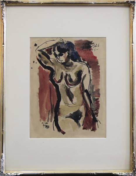 ★今西中通★「裸婦」水彩 真作保証 夭折画家、中通の見事な裸婦