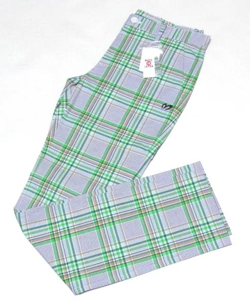 パーリーゲイツ MASTER BUNNY チェック ストレッチパンツ［4］緑