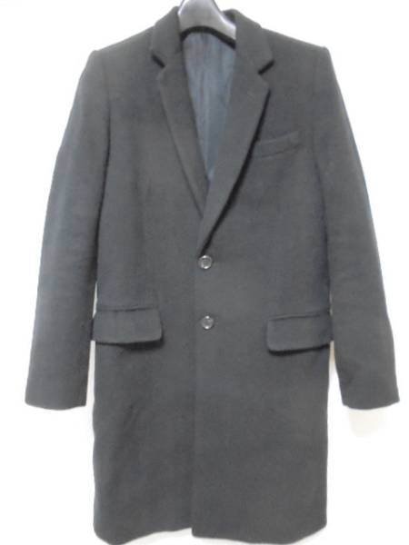 LITHIUM HOMME リチウムオム 14AW チェスターコート 42 黒
