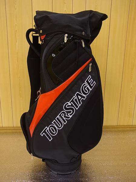 BS ツアーステージ キャディバッグ ブラック×レッド 軽量