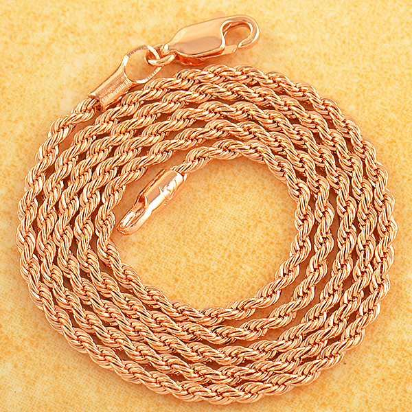 14金ピンクゴールドフィルドツイストネックレスGX-III