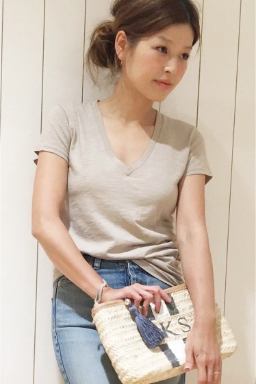 今季Deuxieme Classe★新品完売CALUX別注 SLAB Tシャツ ベージュ