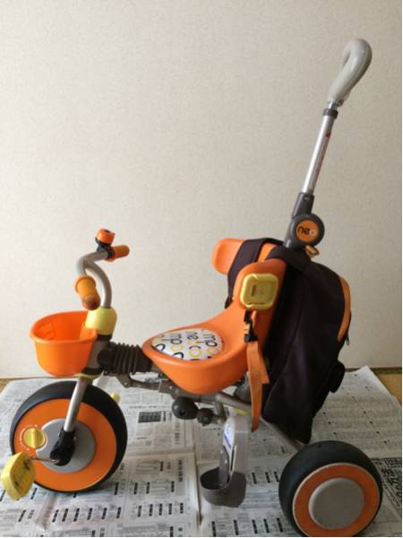 アイデスコンポ ネオ 三輪車 折りたたみ オレンジ_2