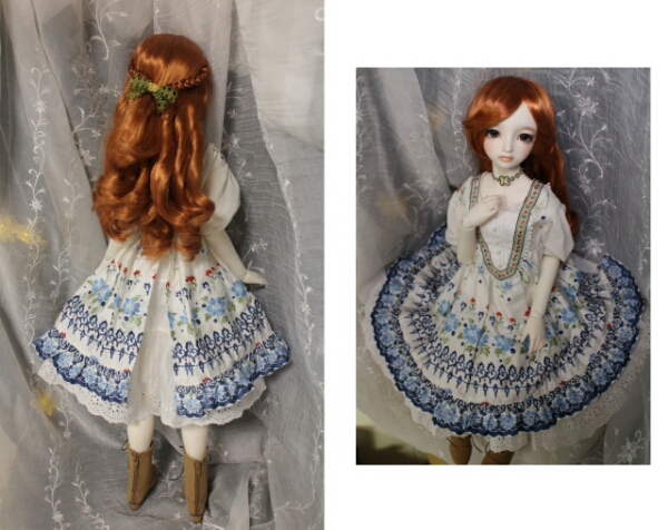 SD、SD13少女ドレス、ペチコートセット【Frhsommer Wellen】C