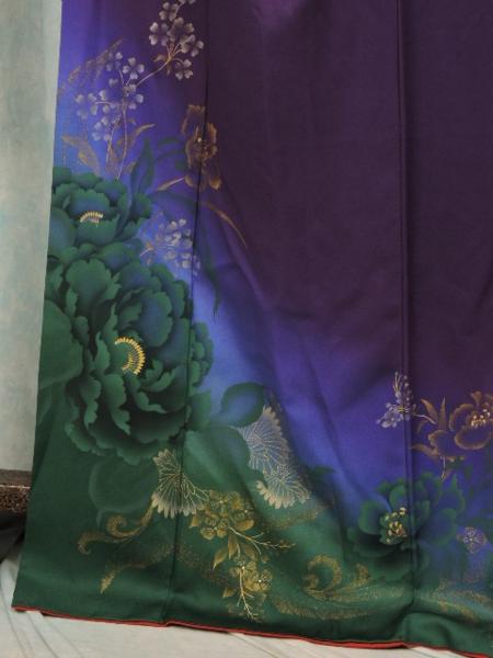 め79　正絹　振袖　花柄