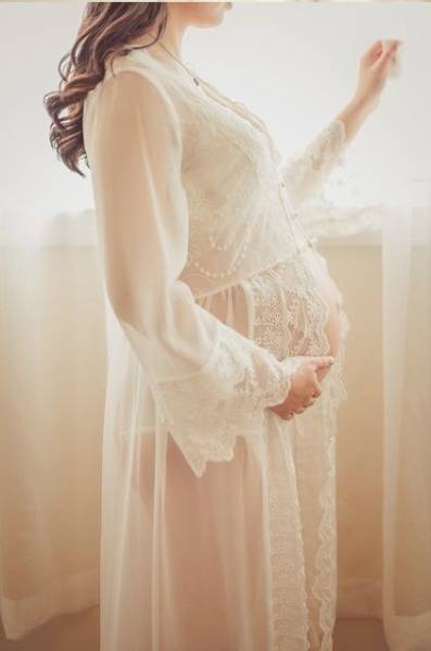 ルームウェア ワンピース 女優 ネグリジェ マタニティフォト